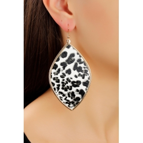 Leopar Desenli Bayan Sallantı Küpe